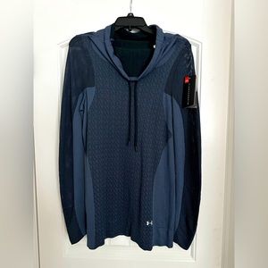 Navy Under Armor long sleeve mesh over shirt Size L